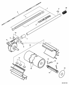 Pro_Paddle_Attachment Diagram and Parts List for 99944200620  Echo Trimmer