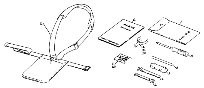 Harness, Tools Diagram and Parts List for SRM-202 F Version Echo Trimmer