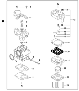 Part Location Diagram of P006000300 Echo Retainer, Purge Bulb