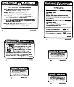 Decal Part 2 Diagram and Parts List for SH-8000 E081543 - E999999 Echo Chipper Shredder