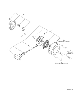 Starter Diagram and Parts List for EA-500 E02103001001 - E02103999999 Echo Auger