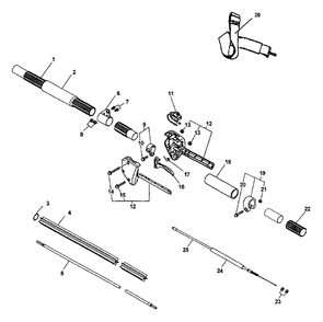 Driveshaft, Handle, Harness, Stop Switch, Throttle Diagram and Parts List for PPF-2110 001001 - 506099 Echo Pole Saw