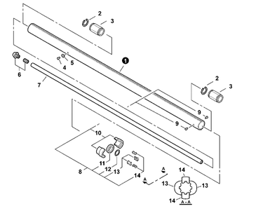 Main Pipe - Upper Diagram and Parts List for 90090 99922204515 Echo Hedge Trimmer