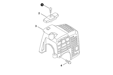 Engine Cover Diagram and Parts List for GT-22GES U54026001001 - U54026999999 Echo Trimmer