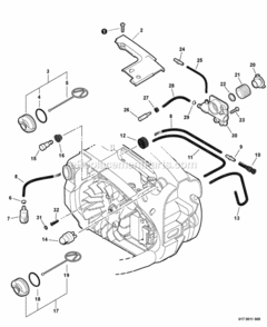 Part Location Diagram of V471001261 Echo Pipe - 2.4 X 5 X 153 -- Black
