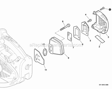 Part Location Diagram of V341000180 Echo Deflector, Heat