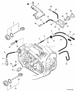 Auto-Oiler_Fuel_System Diagram and Parts List for CS-271T C26513001001 - C26513999999 Echo Chainsaw