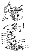 Page F Diagram and Parts List for CS-302S 17501 - 30500 Echo Chainsaw