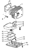 Page F Diagram and Parts List for CS-302S After S/N 64671 Echo Chainsaw