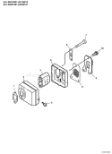 Page D Diagram and Parts List for CS-305 03001001 - 03999999 Echo Chainsaw