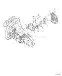 Page E Diagram and Parts List for CS-306 C09413001001 - C09413999999 Echo Chainsaw