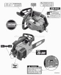Page J Diagram and Parts List for CS-341 C07611001001 - C07611999999 Echo Chainsaw