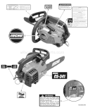 Page J Diagram and Parts List for CS-341 C09513001001 - C09513999999 Echo Chainsaw