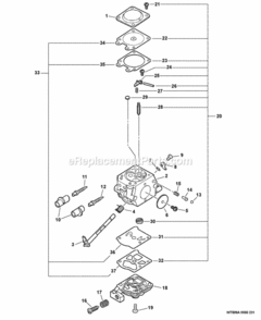 Carburetor_--_Wt-589A Diagram and Parts List for CS-341 C23111001001-C23111999999 Echo Chainsaw