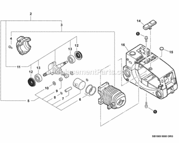 Part Location Diagram of A190000640 Echo Cover, Engine - Orange