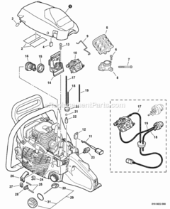 Cylinder_Cover_Fuel_System_Intake_SN_C1981300100_-_C19013005500 Diagram and Parts List for CS-352 C19813001001 - C19813999999 Echo Chainsaw