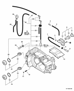 Auto-Oiler_Fuel_System Diagram and Parts List for CS-355T C23512001001 - C23512999999 Echo Chainsaw