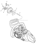 Exhaust Diagram and Parts List for CS-400 C09212001001 - C09212999999 Echo Chainsaw