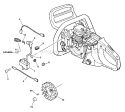 Ignition, Flywheel Diagram and Parts List for CS-400 C09212001001 - C09212999999 Echo Chainsaw
