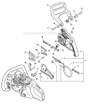 Chain Brake Diagram and Parts List for CS-400 C09212001001 - C09212999999 Echo Chainsaw
