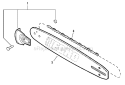 Guide Bar, Sawing Chain, Kick Guard Diagram and Parts List for CS-400 C09212001001 - C09212999999 Echo Chainsaw