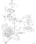 Part Location Diagram of A235000020 Echo Knob- Air Cleaner Lid