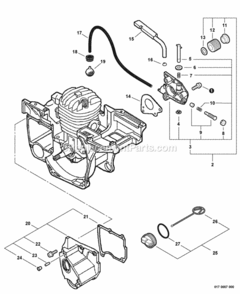 Auto-Oiler_Oil_Tank Diagram and Parts List for CS-450P C06413001001 - C06413999999 Echo Chainsaw