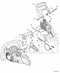 Chain_Brake Diagram and Parts List for CS-450P C06413001001 - C06413999999 Echo Chainsaw