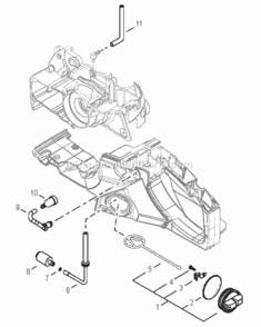 Fuel_System Diagram and Parts List for CS-500P C19312001001 - C19312999999 Echo Chainsaw
