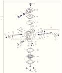 Page F Diagram and Parts List for CS-500P  Echo Chainsaw