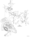 Page E Diagram and Parts List for CS-520 C09312001001 - C09312999999 Echo Chainsaw
