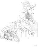 Page C Diagram and Parts List for CS-530 C02803001301 - C02803999999 Echo Chainsaw