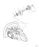 Page D Diagram and Parts List for CS-530 C02803001301 - C02803999999 Echo Chainsaw