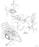 Page E Diagram and Parts List for CS-530 C02803001301 - C02803999999 Echo Chainsaw