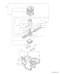 Page F Diagram and Parts List for CS-530 C02803001301 - C02803999999 Echo Chainsaw