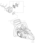 Page G Diagram and Parts List for CS-530 C02803001301 - C02803999999 Echo Chainsaw