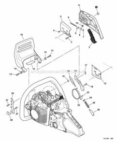 Chain_Brake Diagram and Parts List for CS-550P C14113001001 - C14113999999 Echo Chainsaw