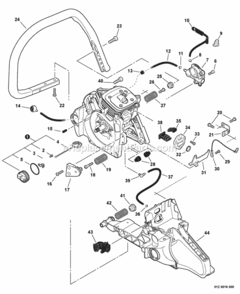 Handles_Oil_System Diagram and Parts List for CS-550P C14113001001 - C14113999999 Echo Chainsaw