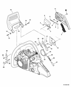 Chain_Brake Diagram and Parts List for CS-590 C25913001001 - C25913999999 Echo Chainsaw