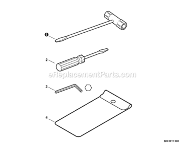 Tools Diagram and Parts List for CS-600P C03603001001 - C03603999999 Echo Chainsaw