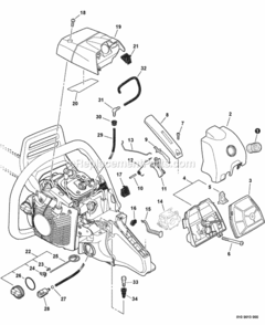 Intake_Throttle_Control_Fuel_System Diagram and Parts List for CS-600P C03603001001 - C03603999999 Echo Chainsaw