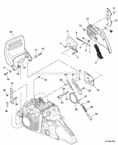 Chain_Brake Diagram and Parts List for CS-620P C26813001001 - C26813999999 Echo Chainsaw