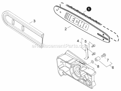 Part Location Diagram of 24D8TW3884 Echo Guide Bar - 24-In. 60Cm