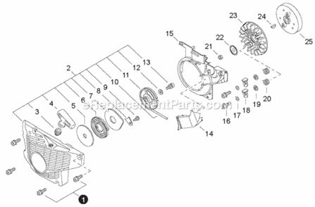 Flywheel_Starter Diagram and Parts List for CS-680S C47620001001 - C47620999999 Echo Chainsaw