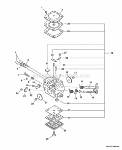 Carburetor_--_Hda-271 Diagram and Parts List for CS-680 C03203001001 - C03203999999 Echo Chainsaw