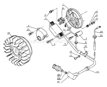 Magneto Diagram and Parts List for CS-701SVL  Echo Chainsaw