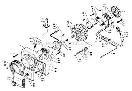 Magneto_And_Starter_For_Models_CS-702VL_And_CS-602VL Diagram and Parts List for CS-702VL  Echo Chainsaw