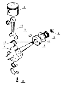 Crankshaft_Piston Diagram and Parts List for CS-802S  Echo Chainsaw