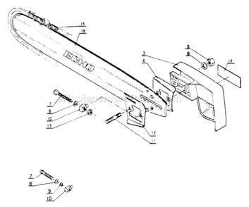Cutting_Attachment Diagram and Parts List for CS-802S  Echo Chainsaw