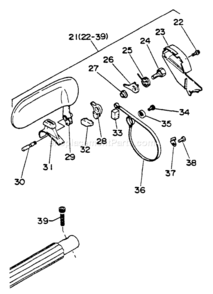 Chain_Brake Diagram and Parts List for CST-610EVL  Echo Chainsaw